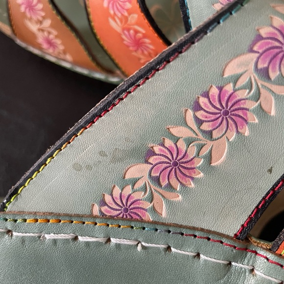 L'ATISTE Women's Floral Multicolor Sandals - Picture 5 of 8